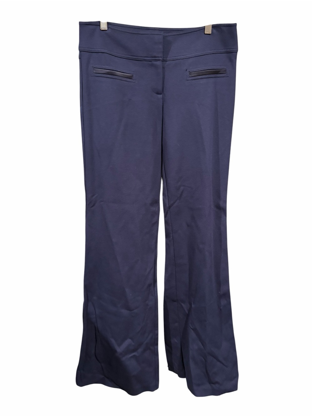 Cache Contour Collection Navy Blue Wide Leg Dress Pants Size 8 Stretch